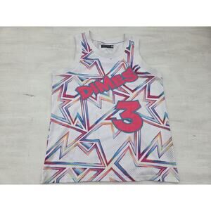 REBEL MINDS Men’s Basketball Multicolor Breathable Jersey Tank Size L Dimes #3